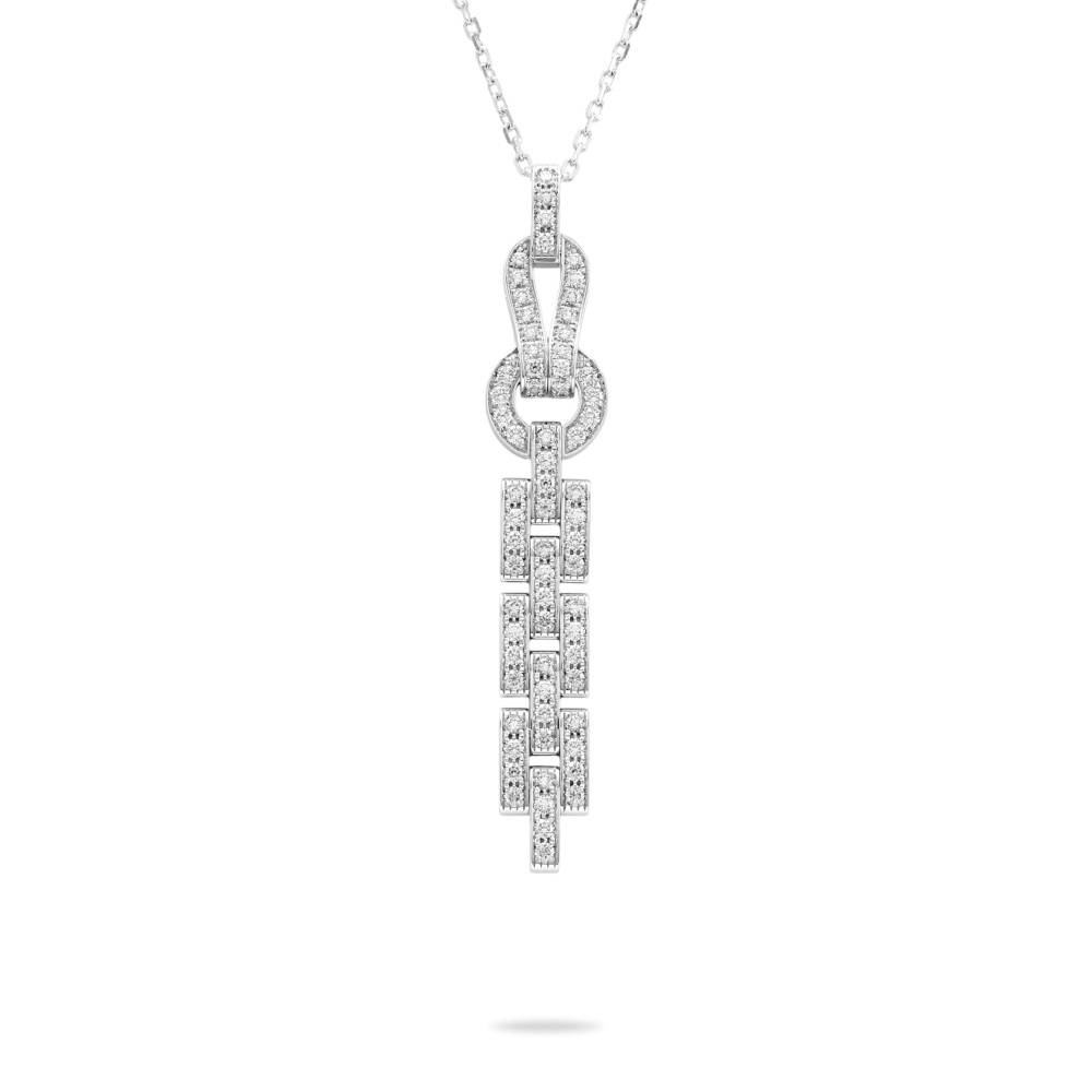 Cartier Agraf Necklace 18K White Gold Diamond N7424321