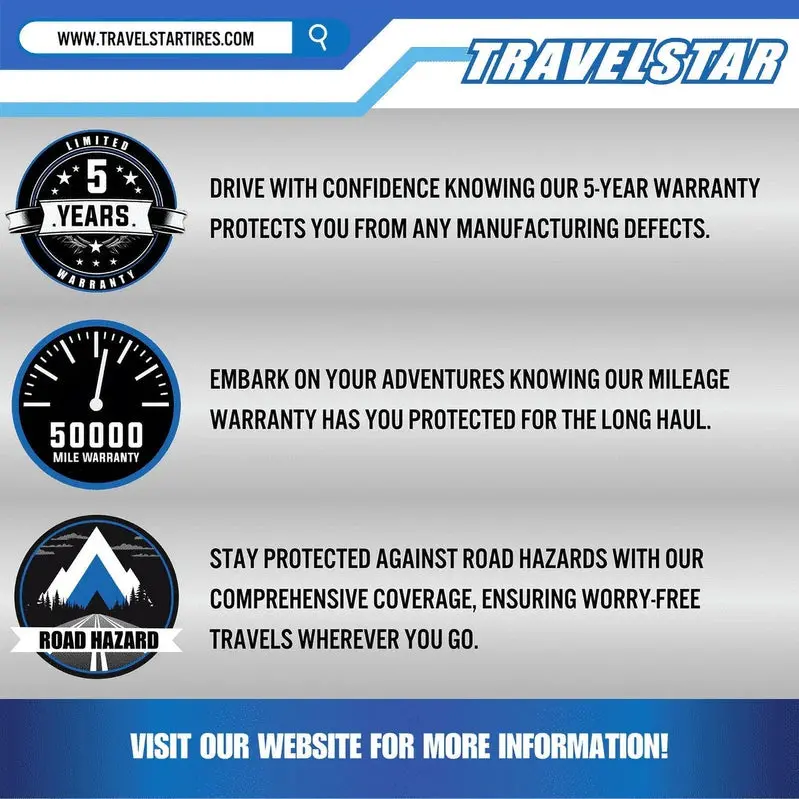 Travelstar UN106 All-Season Passenger Tire – 215/70R15 98T with White Sidewall (18mm)