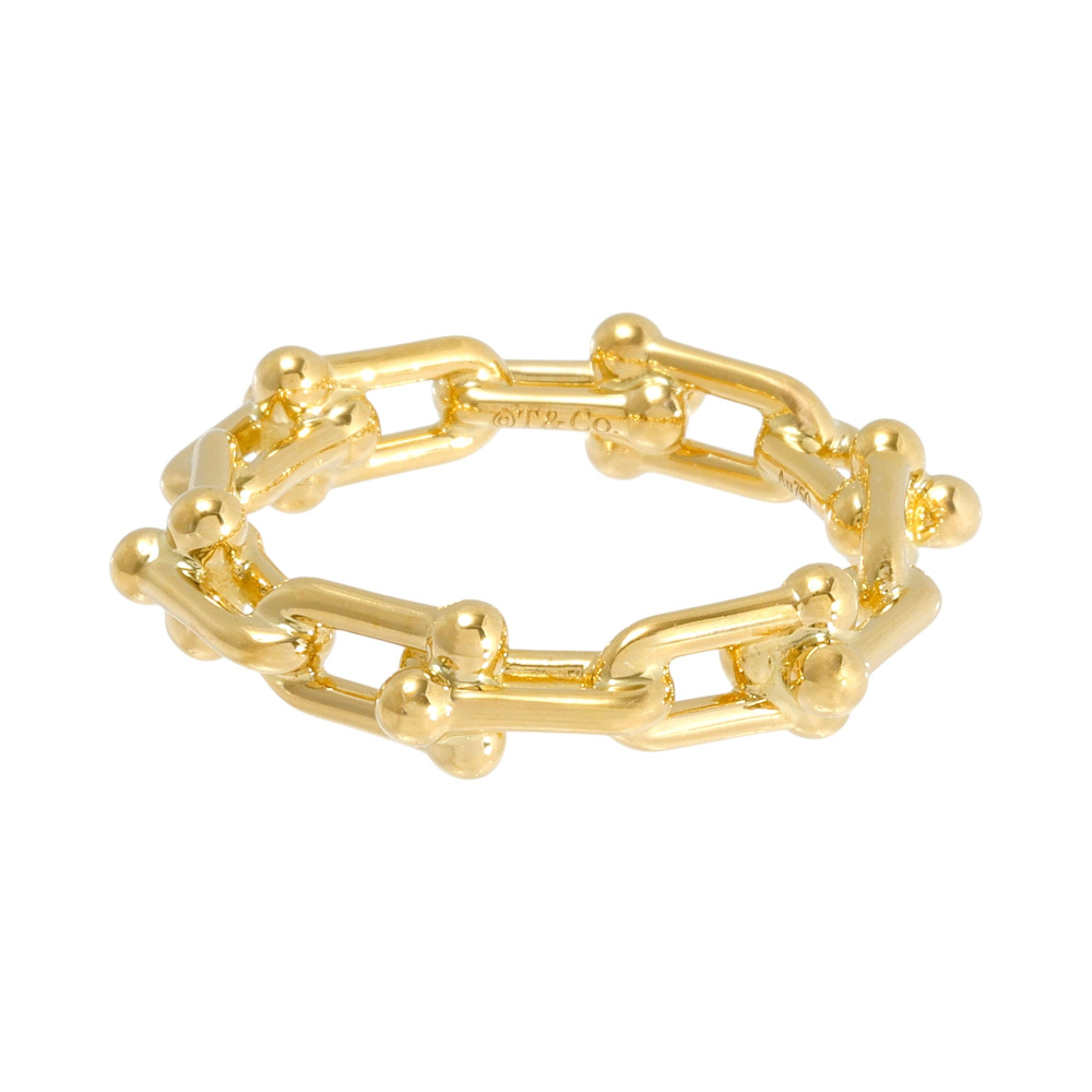 Tiffany & Co. Hardware Microlink Ring 18K Yellow Gold 72666828