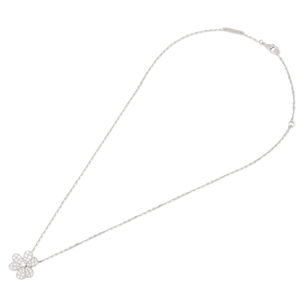 Van Cleef & Arpels Frivole Necklace 18K White Gold Diamond VCARD31800