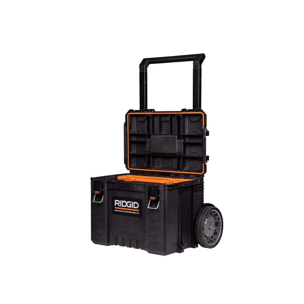 Ridgid 2.0 Pro 22 in. Gear System Rolling Tool Box and Tool Box and Tool Case 254065-254067-254069
