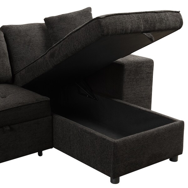 Modern LShape 3 Seat Reversible Sectional Sofa