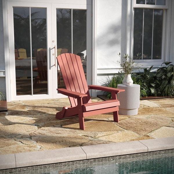 AllWeather Poly Resin Folding Adirondack Chair