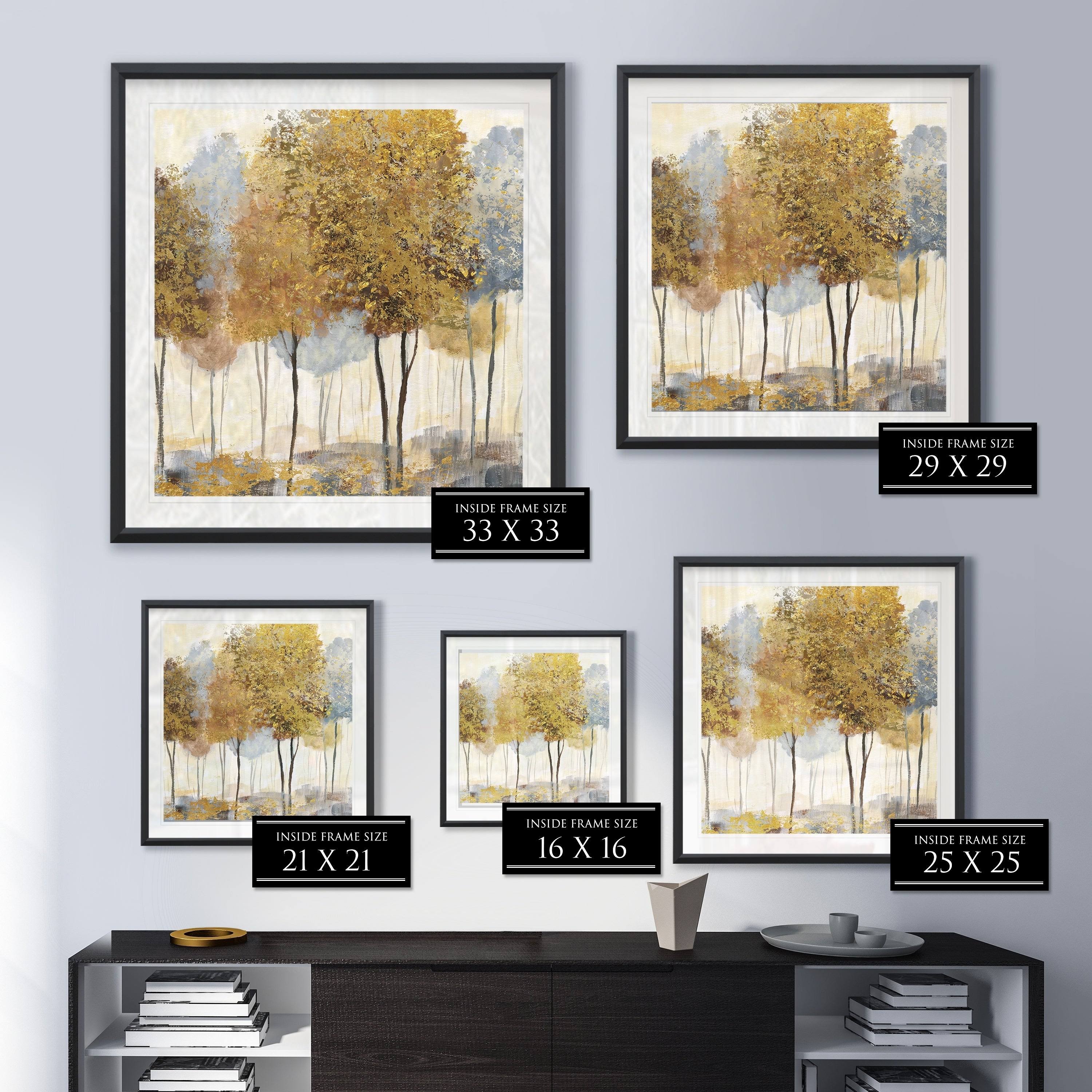 Metallic Forest II -Framed Giclee Print - 32x32