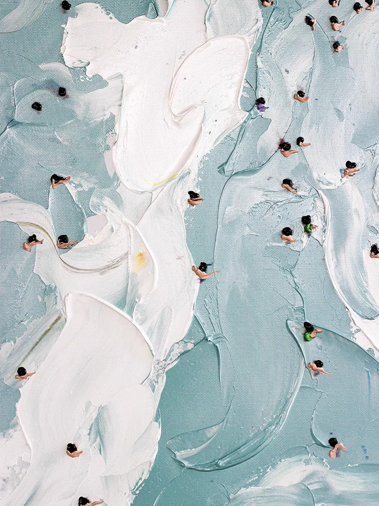 AH103 - Cocoa Beach Thick Paint Seaside Beach Cool Hanging Minimalist Creative Summer Wall Painting