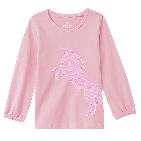 Topolino Mädchen Langarmshirt mit Wendepailletten