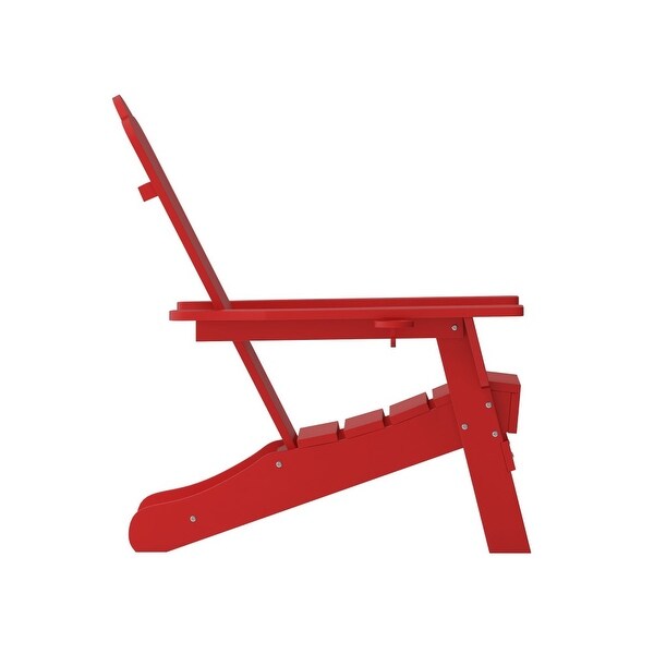 Commercial Grade AllWeather Adirondack Chair with Swiveling Cupholder
