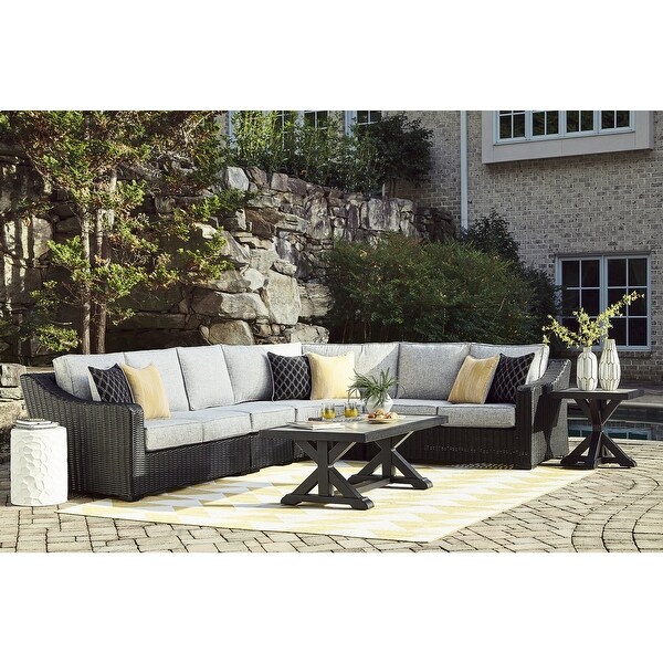 Signature Design by Ashley Beachcroft Black/Gray 4Piece Outdoor Sectional
