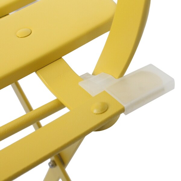 3 Pieces Patio Bistro Balcony Metail Chair Table