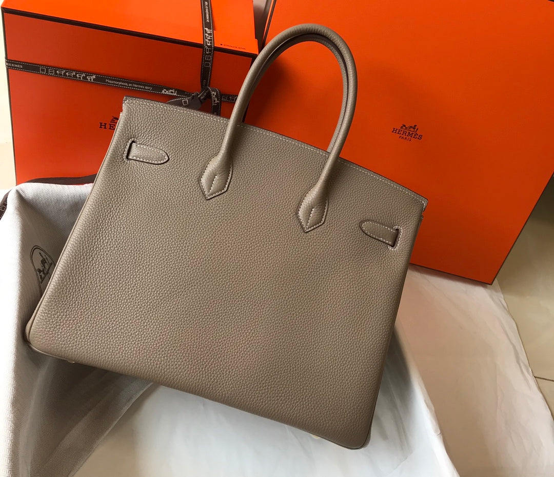 Hermes Birkin 35Cm Brown Togo Leather Gold Hardware