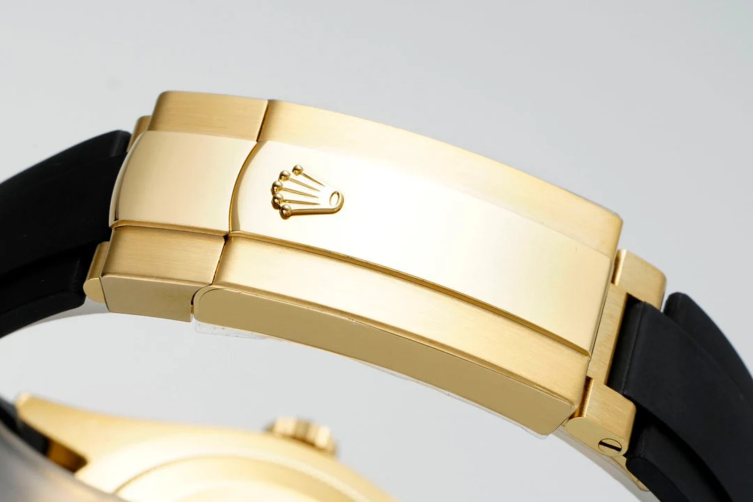 Rolex Sky-Dweller 42mm Gold Case White Dial Rubber Strap