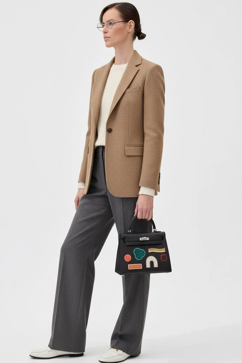 Hermès Kelly 25 Sellier Broderie Colla Noir Swift & Niloticus Crocodile Palladium Hardware