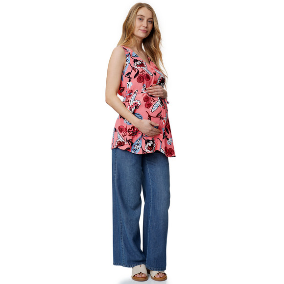 Gina Mama Damen Umstands-Bluse mit Bindeband