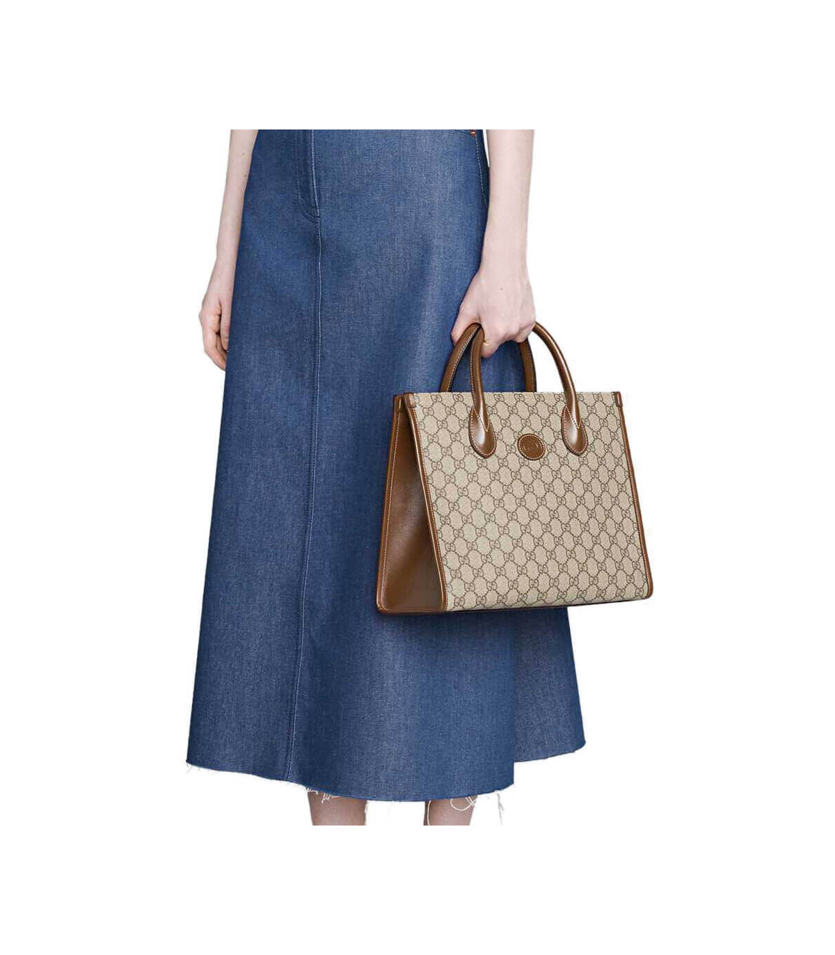 Gucci Tote Bag Small GG Supreme Marrone 31cm