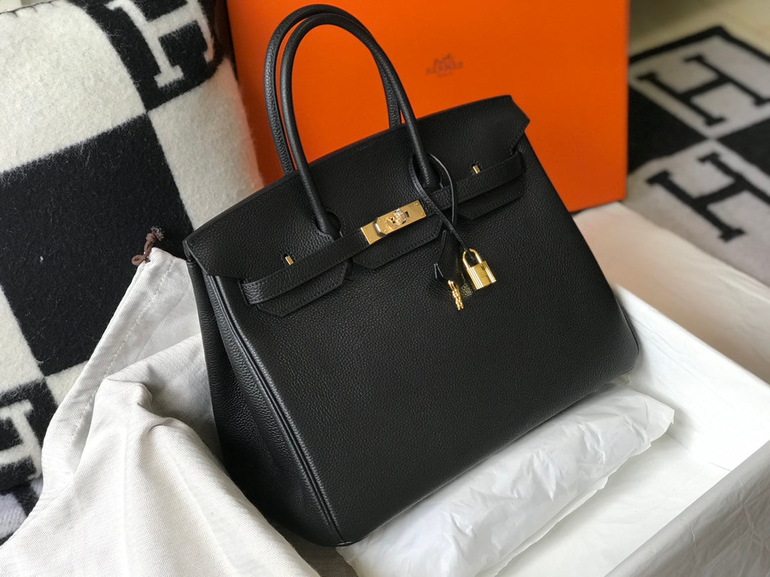 Hermes Birkin 35Cm Black Togo Leather Gold Hardware