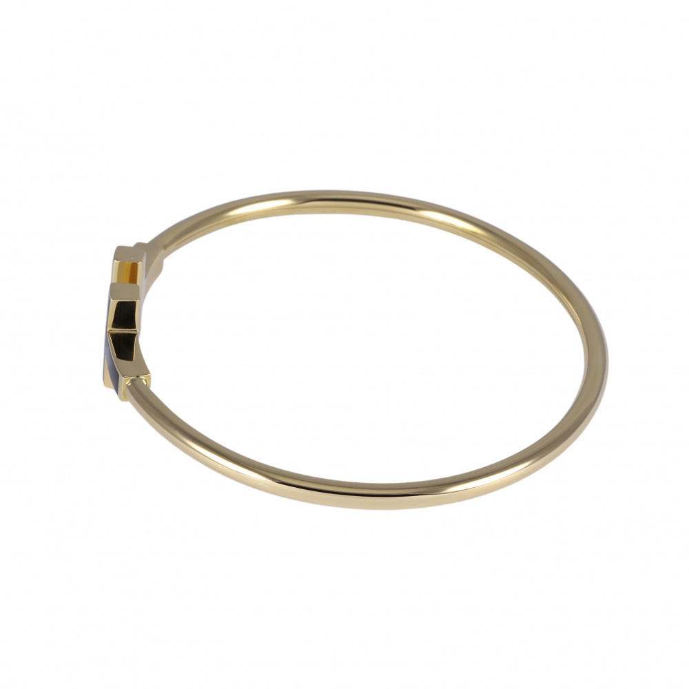 Tiffany & Co. Tiffany T Black Onyx Wire Bracelet 18K Yellow Gold 64028723