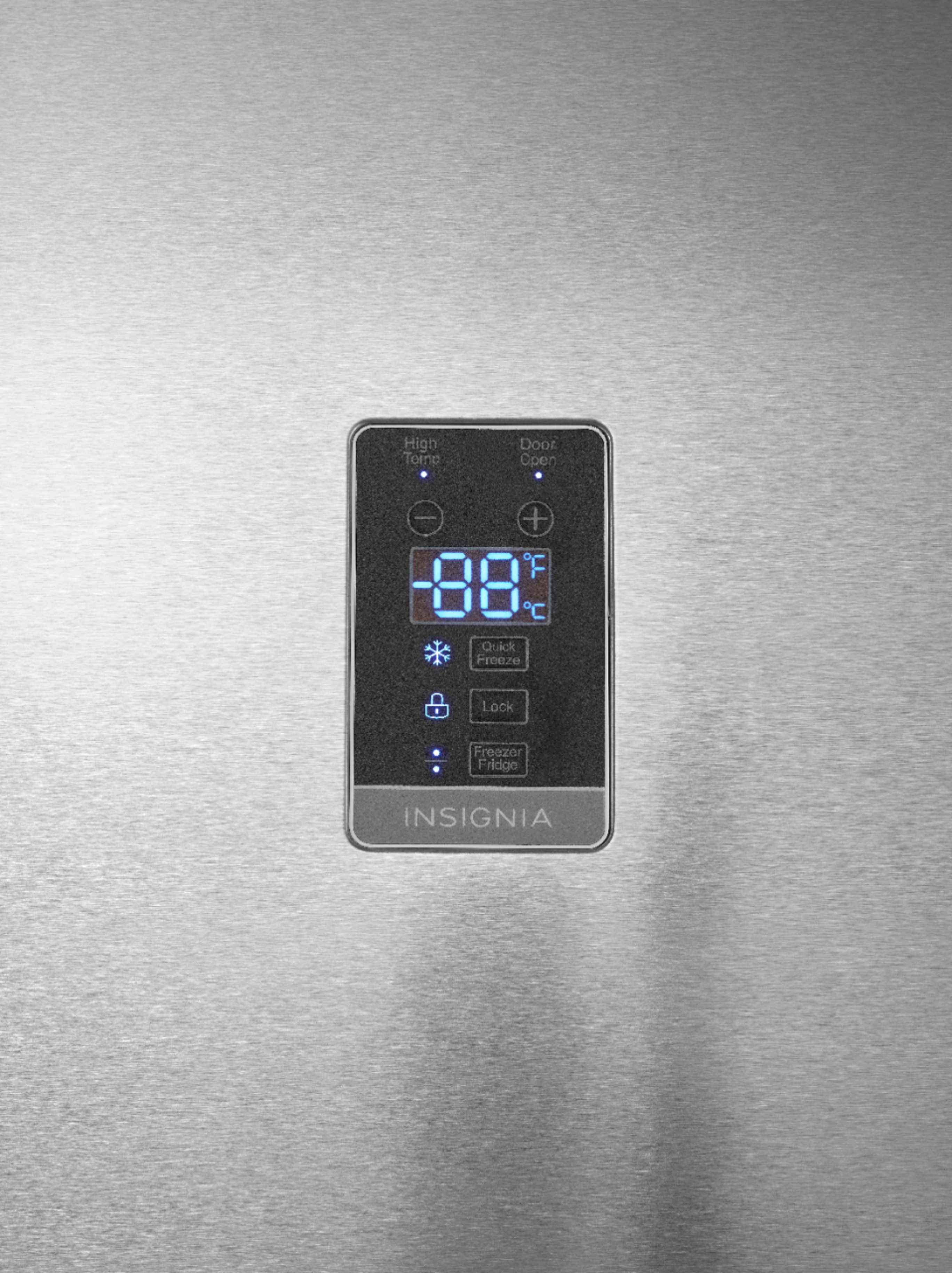 Insignia™ - 17 Cu. Ft. Garage Ready Convertible Upright Freezer with ENERGY STAR Certification - Stainless Steel