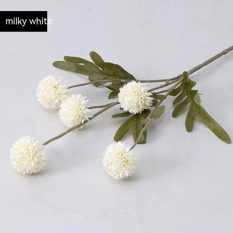 Silk Dandelion Stem Set – 5-Head Branch for Wedding & Interior Styling, 67 cm