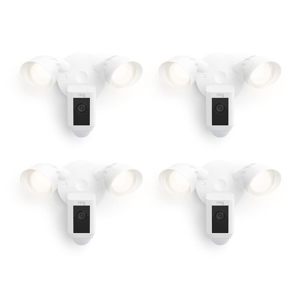 Ring Floodlight Cam Wired Plus with motion-activated 1080p HD video, Black (2021 release)