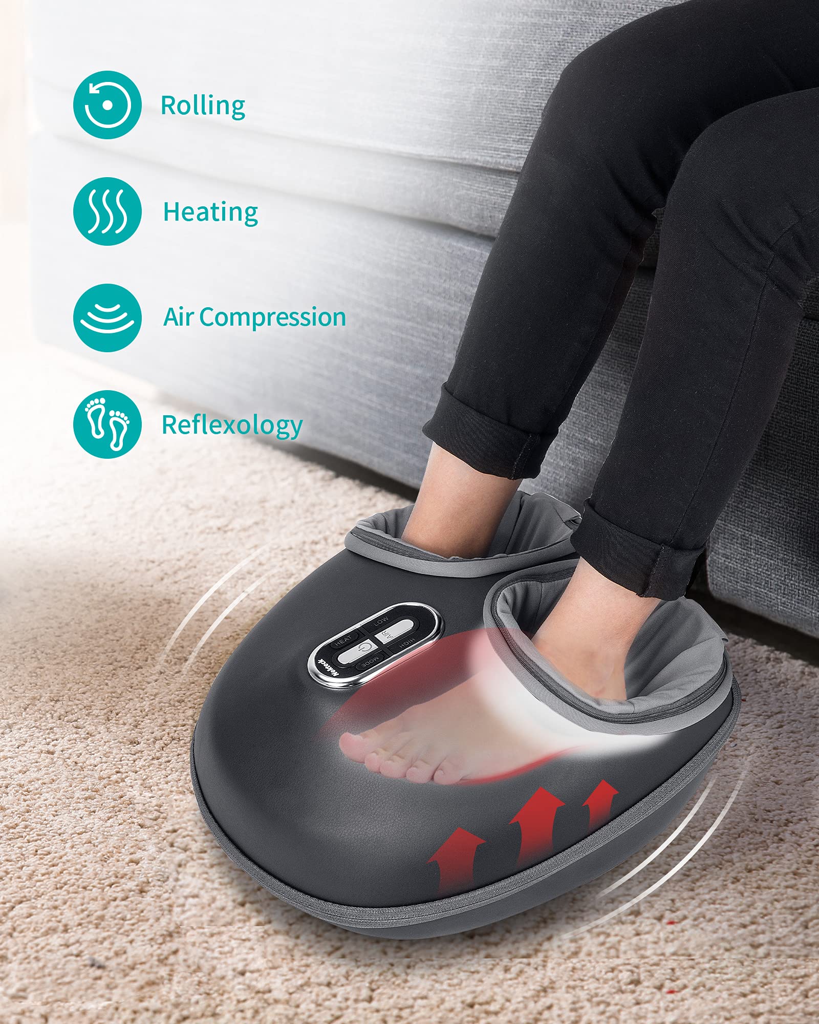 2026 Nekteck Shiatsu Foot Massager Machine with Soothing Heat