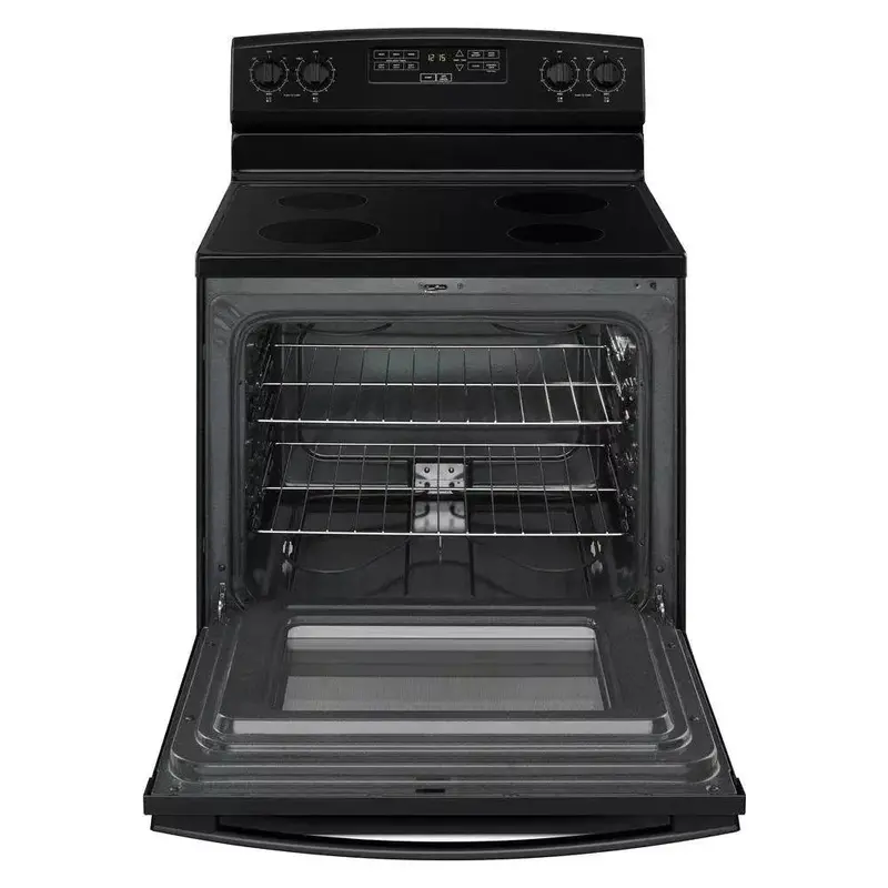 Stainless Steel Black 4.8 cu. ft. Electric Range – Compact Freestanding Cooktop and Oven Combo