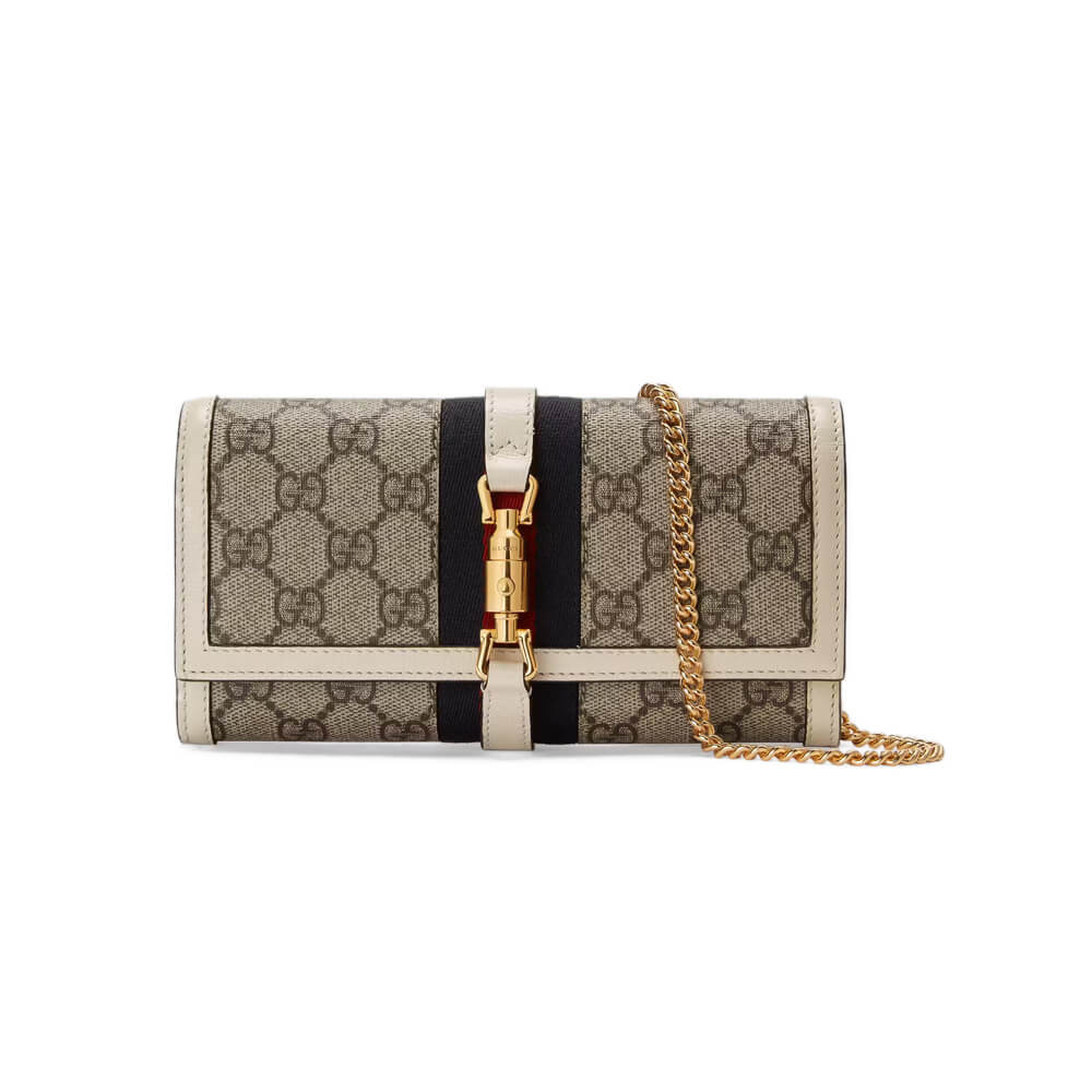 Gucci Jackie 1961 Chain Wallet White 19cm