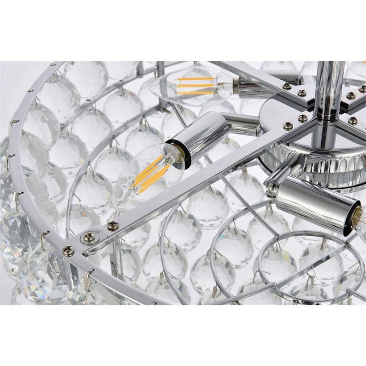 Elegant Lighting 1107F20C Savannah 20 inch Flush Mount in Chrome