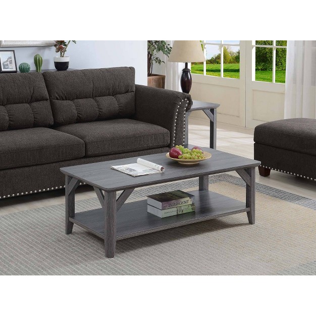 Winston Coffee Table Weathered Gray Breighton Home