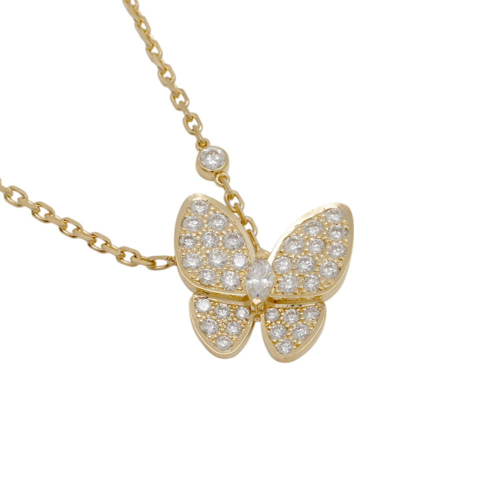 Van Cleef & Arpels Fauna de Papillon Necklace 18K Yellow Gold Diamond VCARP3DP00