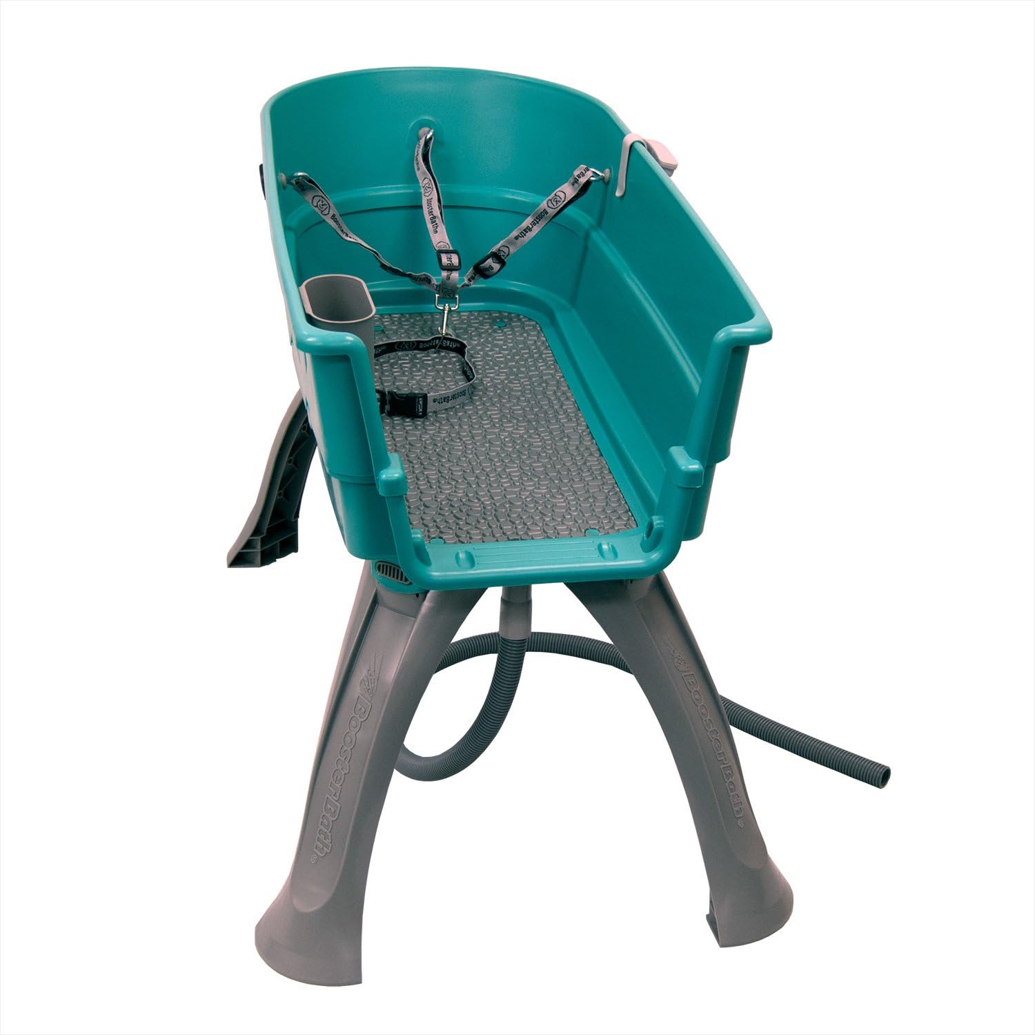 Elevated Pet Bathing Large Teal Steps Combo