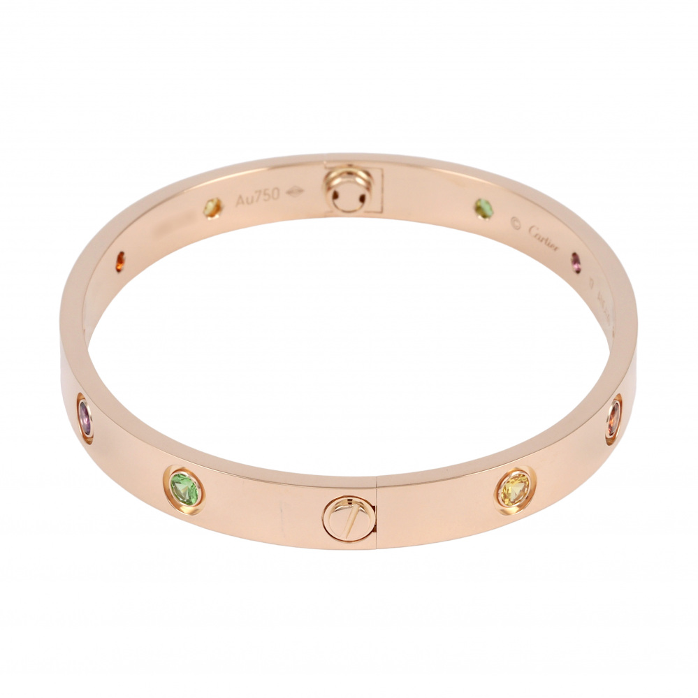 Cartier Love Bless Bracelet 18K Rose Gold Multicolor B6036500