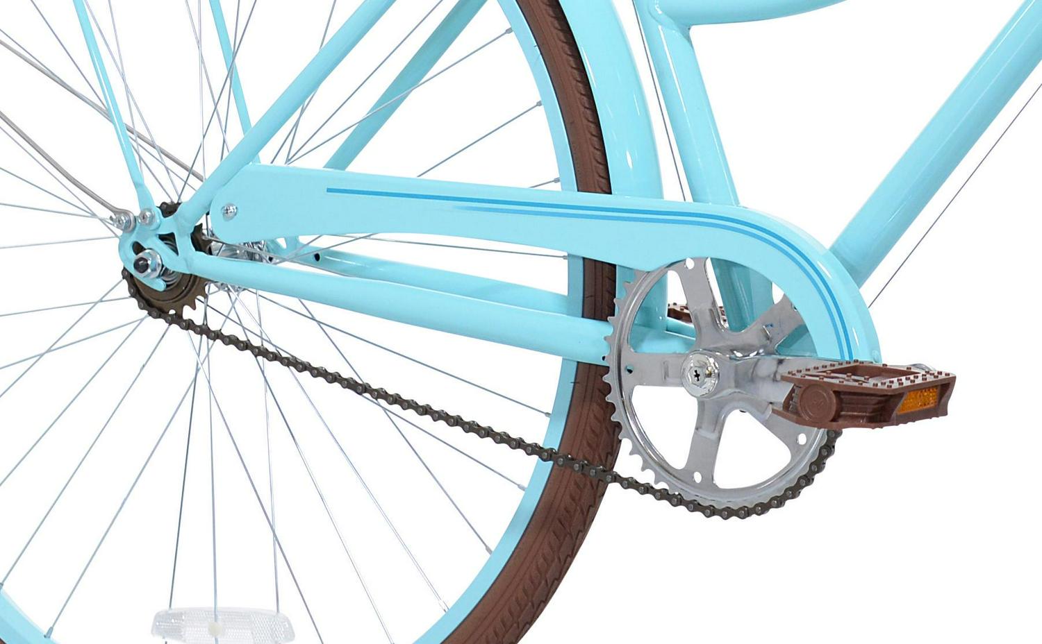 Kent Bicycles 700C Providence Ladies Cruiser Bike， Light Blue and Brown