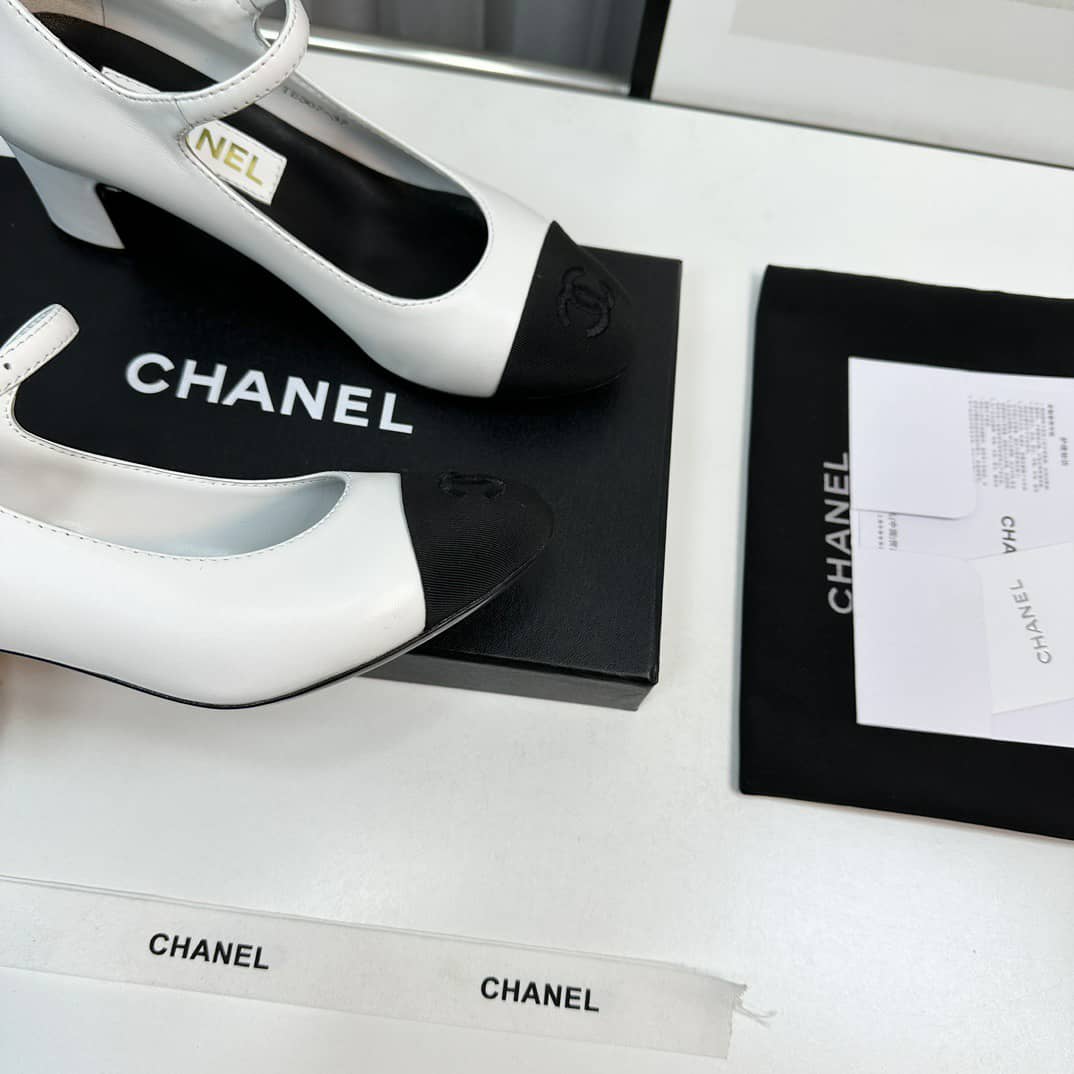 Chanel Mary Janes White G45118