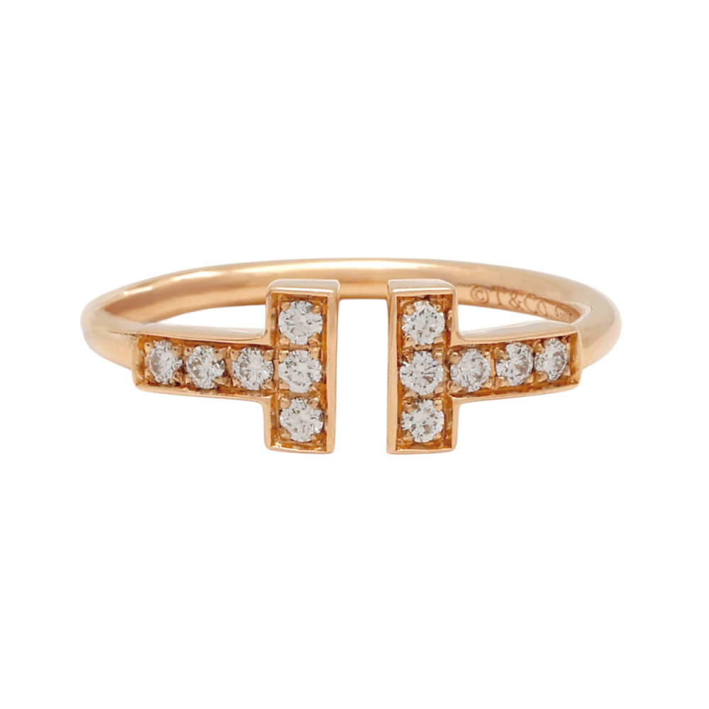 Tiffany & Co. Tiffany T Wire Diamond Ring 18K Rose Gold 60147322