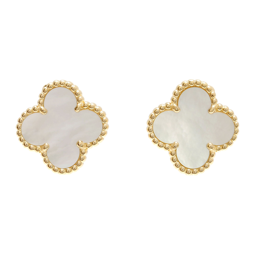 Van Cleef & Arpels Vintage Alhambra Earrings 18K Yellow Gold VCARA44100