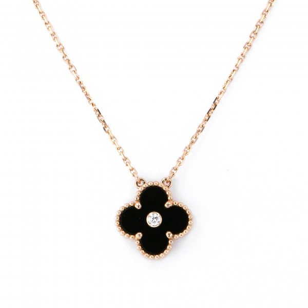 Van Cleef & Arpels Vintage Alhambra 2016 Christmas Limited Necklace 18K Rose Gold