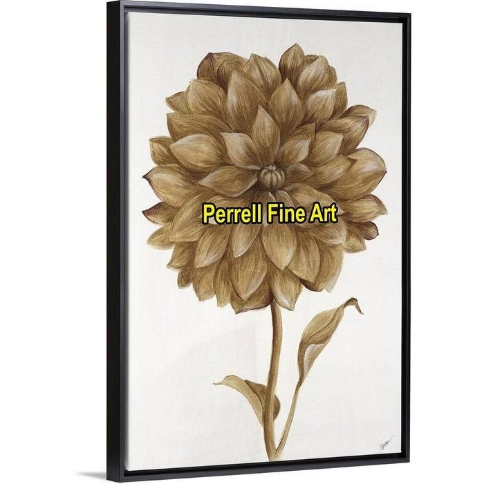 Delicate Gold II Black Float Frame Canvas Art - 20 x 30