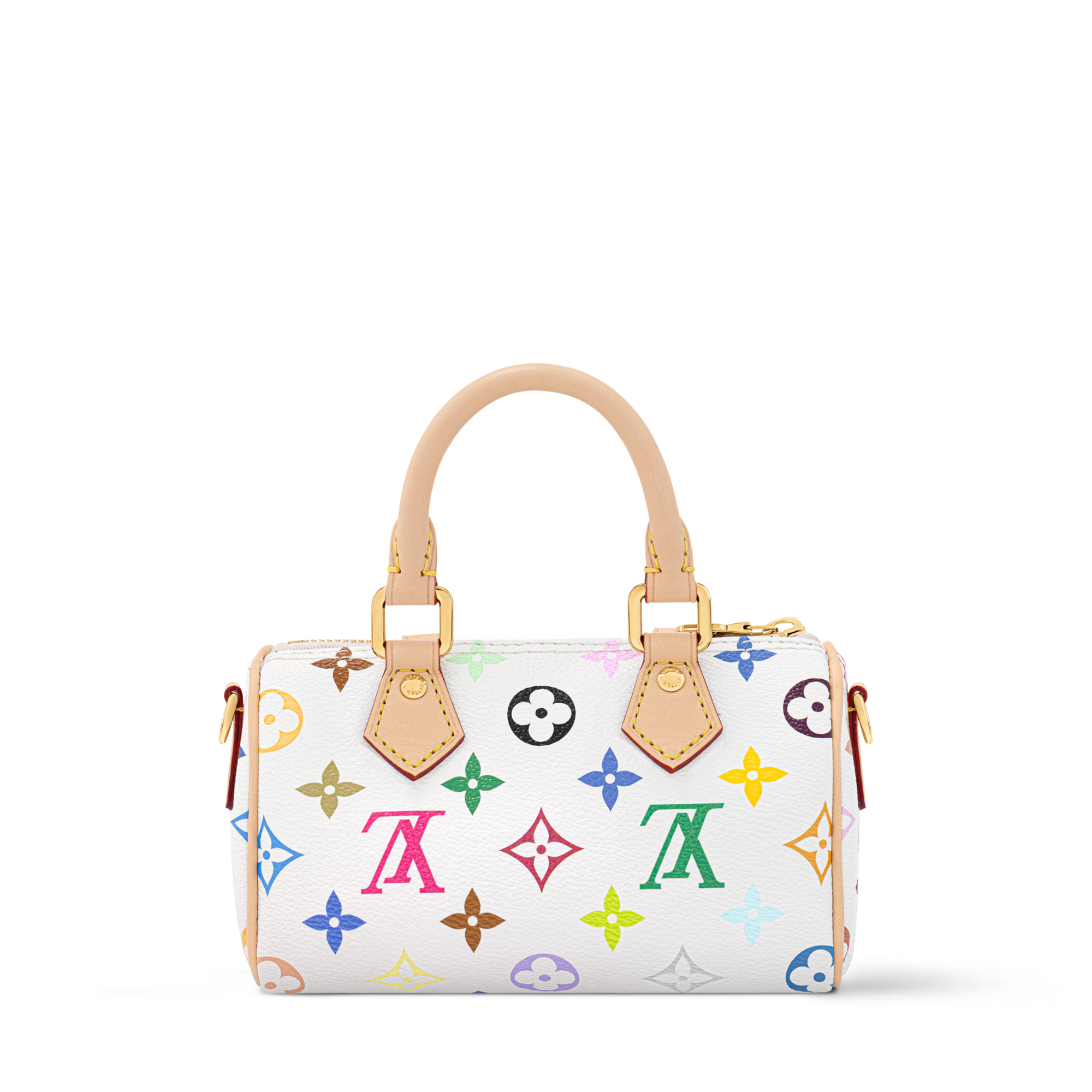 Louis Vuitton X Takashi Murakami Monogram Blanc White Multicolor Mini Speedy 20Cm