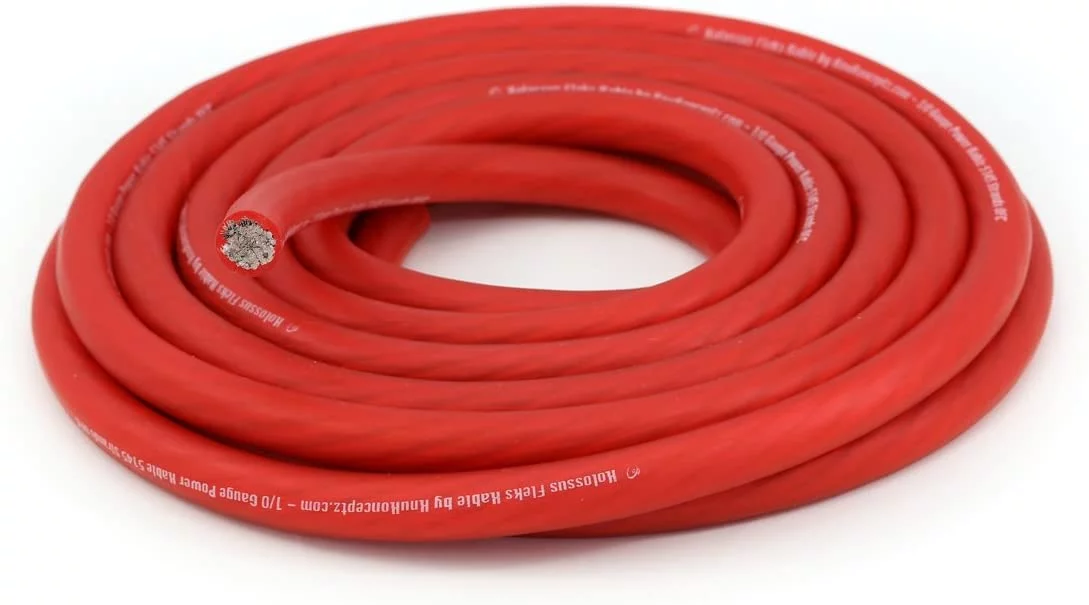 KnuKonceptz Kolossus Flex Kable 4 Gauge Red OFC Power Wire /Ground Cable