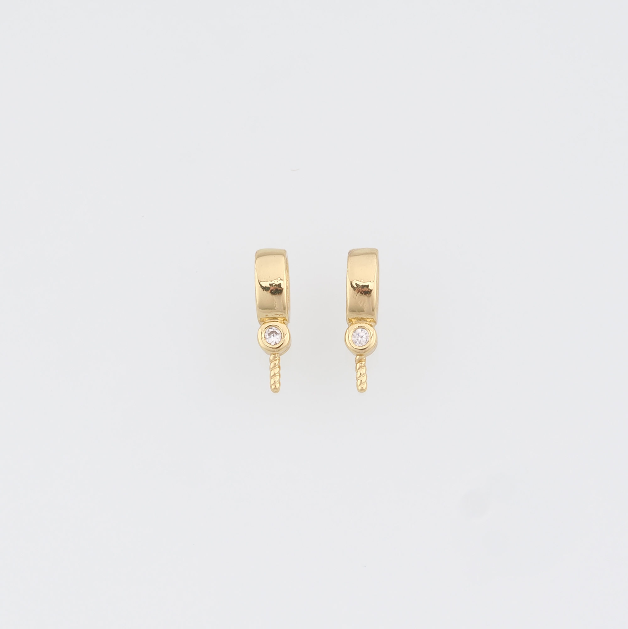 18K Gold Filled Pendant Clasp,Screw Eye Pin,Bail Connector for DIY Jewelry Necklace Bracelet