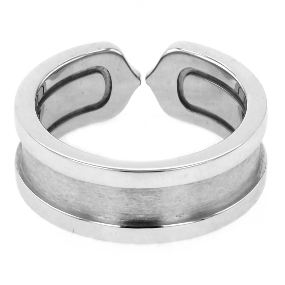 Cartier 2C C Duling #49 Ring 18K White Gold Diamond
