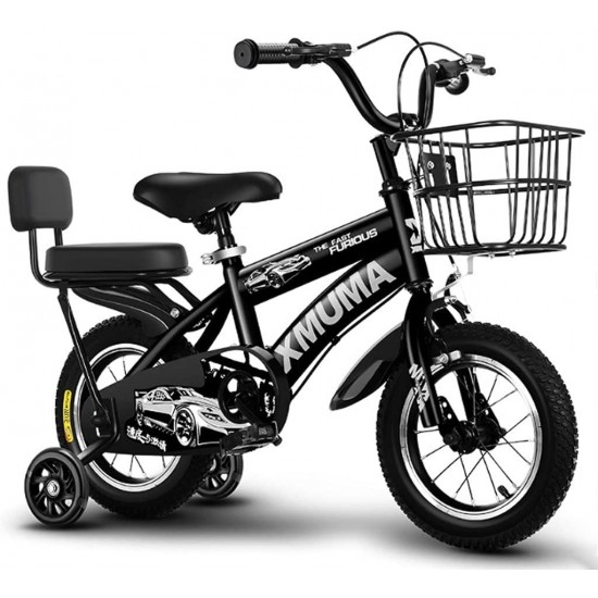 Kids Bike BMX Bike for Kids Boys Girls Bicycle Kids Bike 12/14/16/18 Inch Boys Girls Bicycle for Age 2 to 10 Years with Stabilizer and Rear Seat