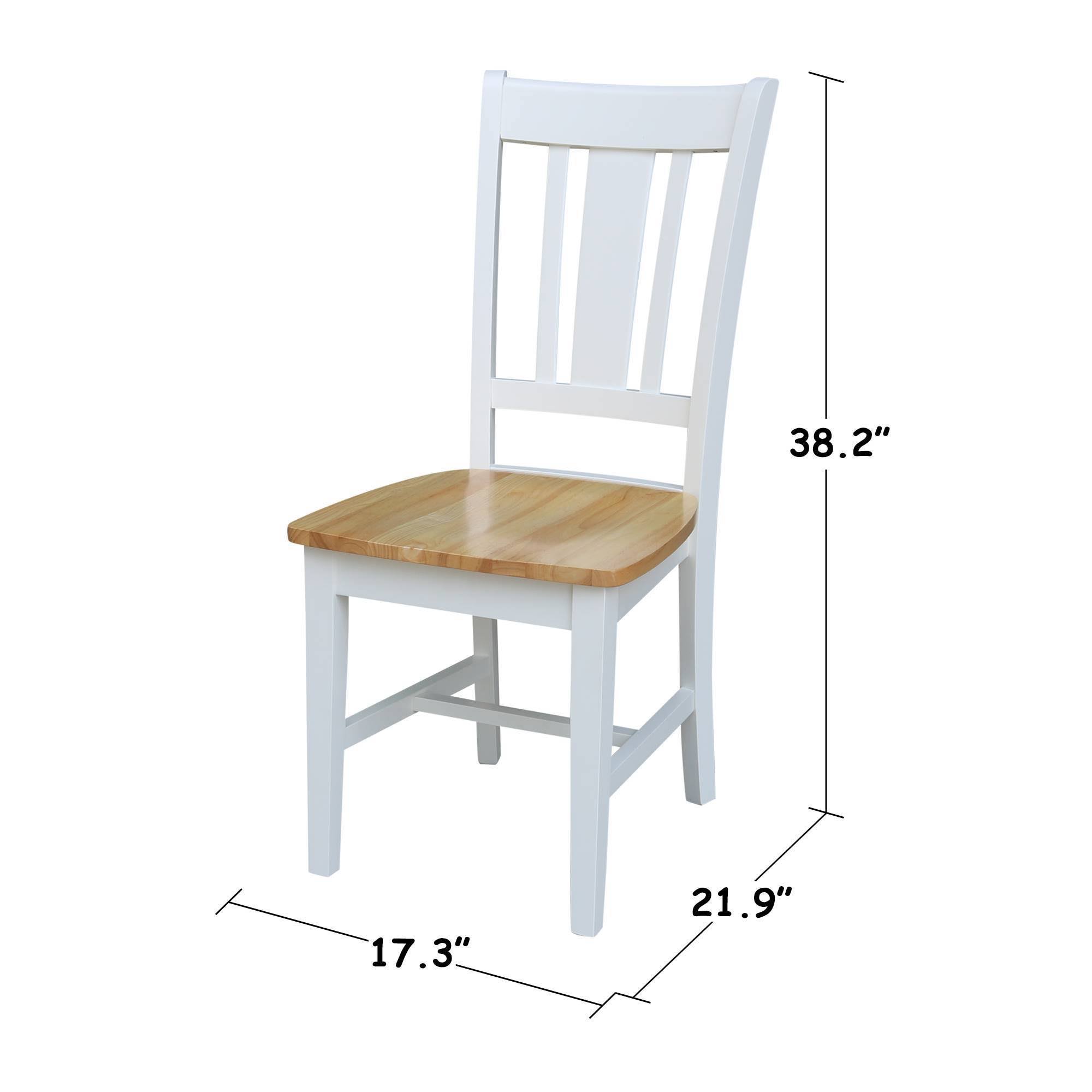 International Concepts San Remo Splatback Chair, Set of 2 - White