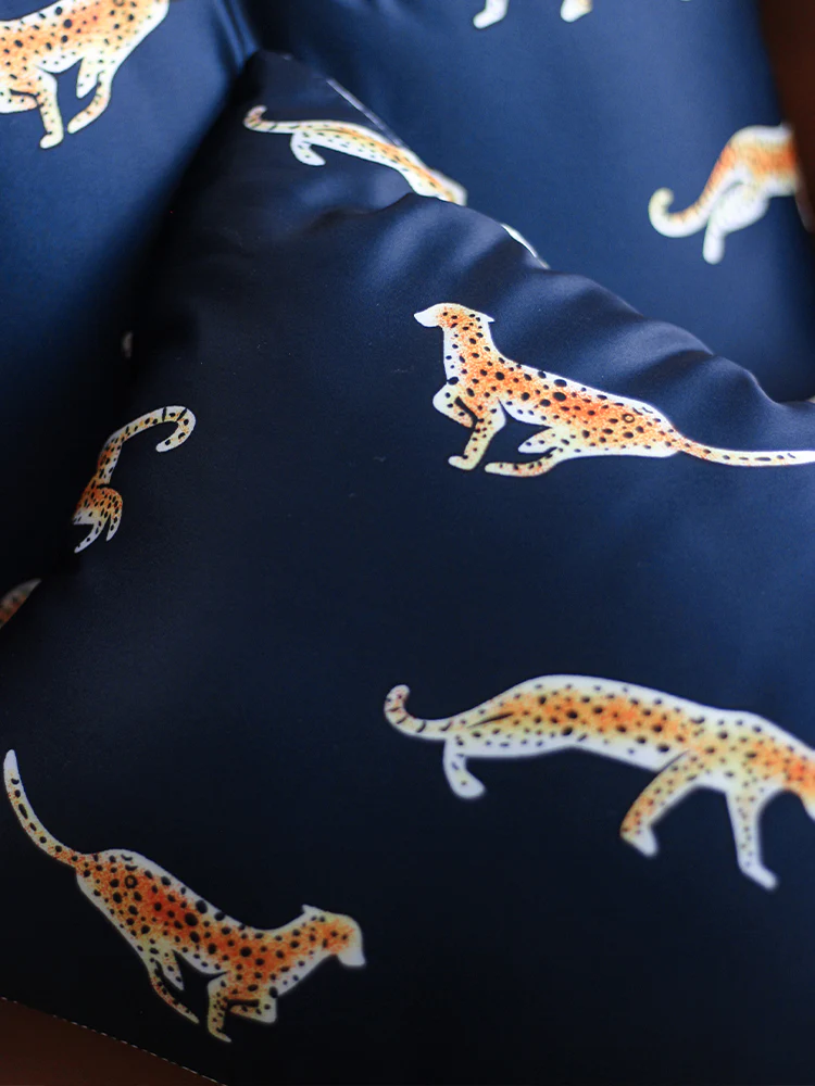 BD017 (Single) - Silk Feel California Leopard Sofa Cushion