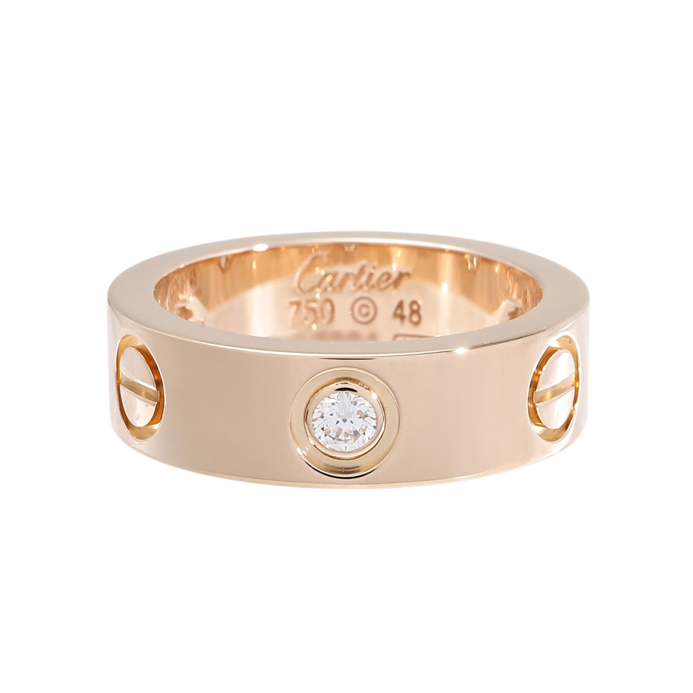 Cartier Love Classic Model Ring 18K Rose Gold Diamond B4087500