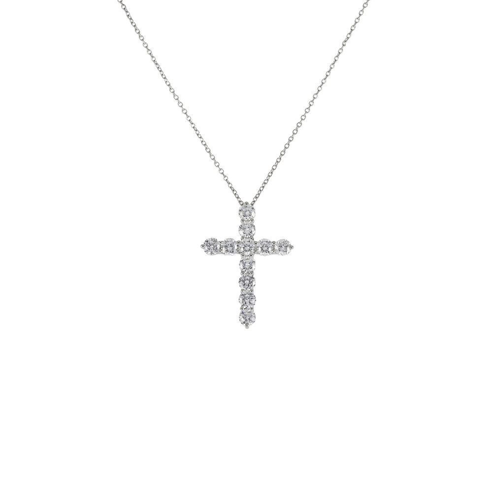 Tiffany & Co. Cross Necklace Platinum Diamond 60007430