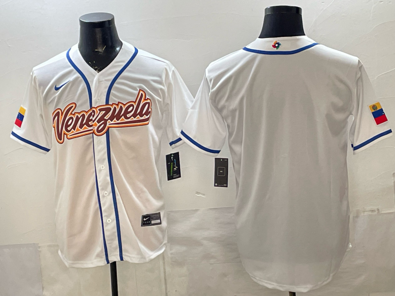 Men's Venezuela Baseball White 2026 World Baseball Classic Stadium Jersey