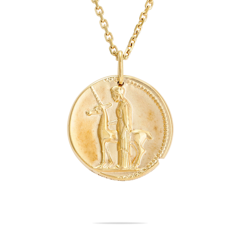 Van Cleef & Arpels Zodiac Virginis Virgo Necklace 18K Yellow Gold