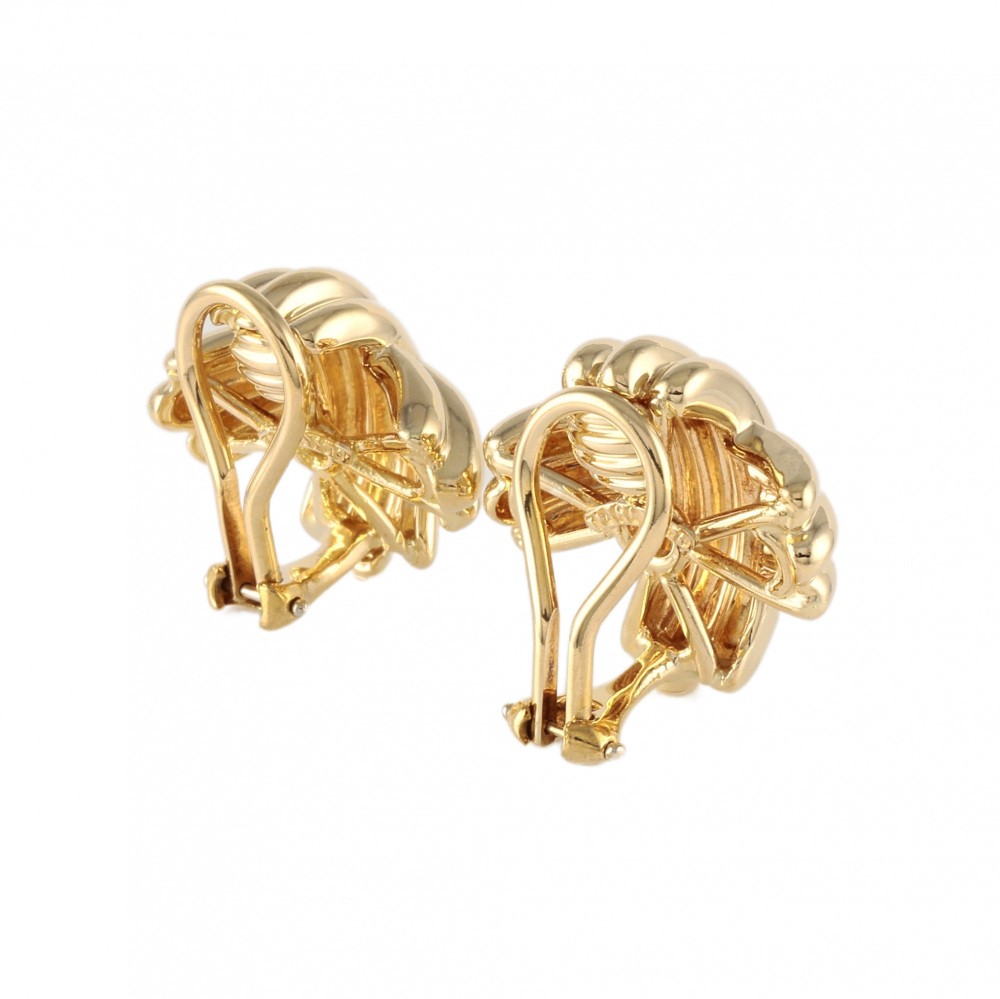 Tiffany & Co. Tiffany Signature Cross K18YG Yellow Gold Earrings
