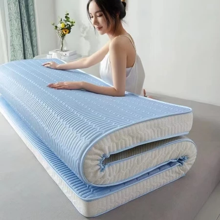 10CM Thicker Latex Mattress Topper Flodable Rebound Tatami Mattress Queen/King/Single Ready Stock